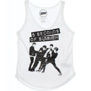 5 Seconds of Summer White Tank Top